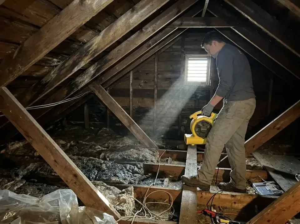 attic-water-damage-drying-proc-007 — frequently asked questions, Emergency Water Extraction & 24/7 Flood Response in San Ben…